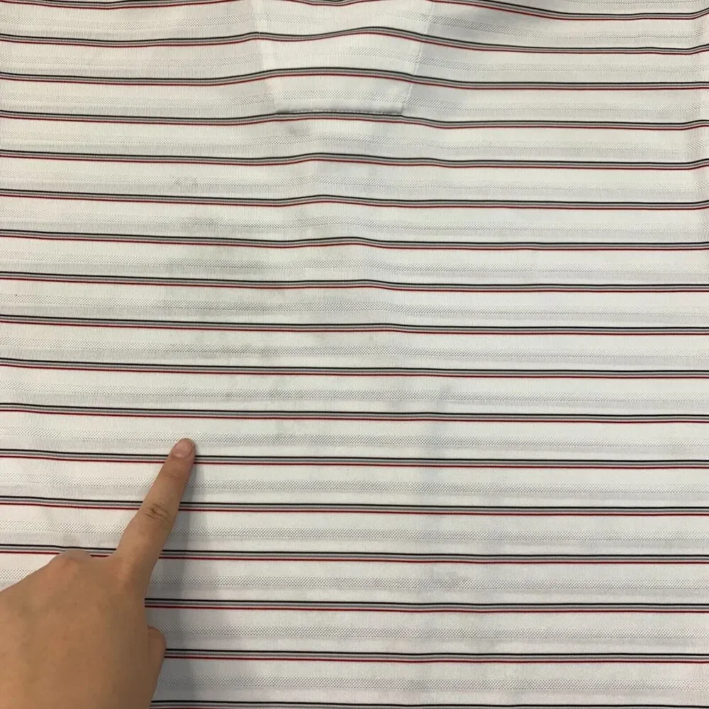 Adidas Golf Polo Shirt Mens S White Striped ClimaCool Lightweight Performance